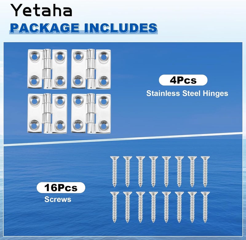 Yetaha Heavy Duty Stainless Steel Marine Grade Boat Hinges - Image 4